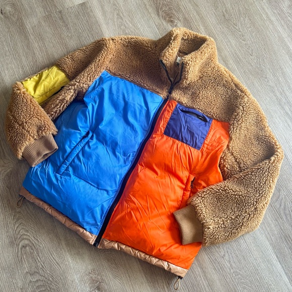 KULE “The Krispie” Colorblock Sherpa Chestnut Jacket - Picture 7 of 16